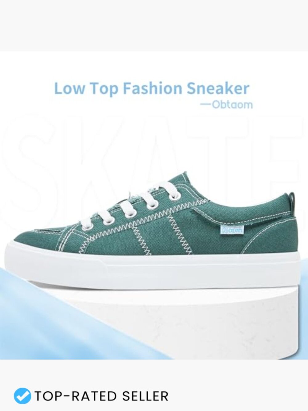 Cute Lace Up Canvas Sneakers Low Top Washed Flat Comfortable Walking Shoes - Picture 4 of 7